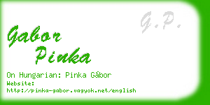 gabor pinka business card