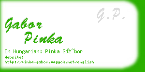 gabor pinka business card